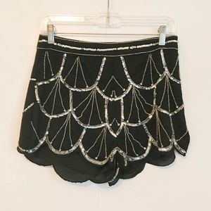 Black and Sequin Shorts